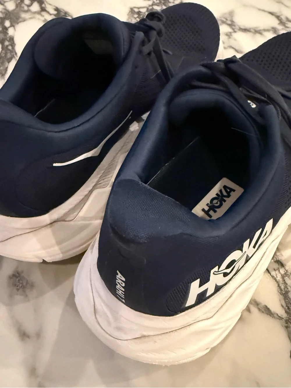 HOKA ONE ONE Arahi 7 Men's Running Shoes Navy Blue White Size 11EE